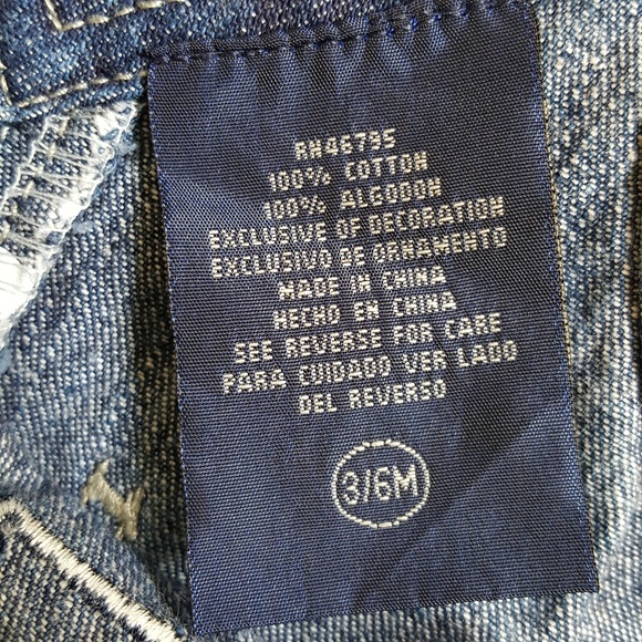 U.S. Polo Assn Baby Denim Overalls 3/6M - Picture 7 of 8